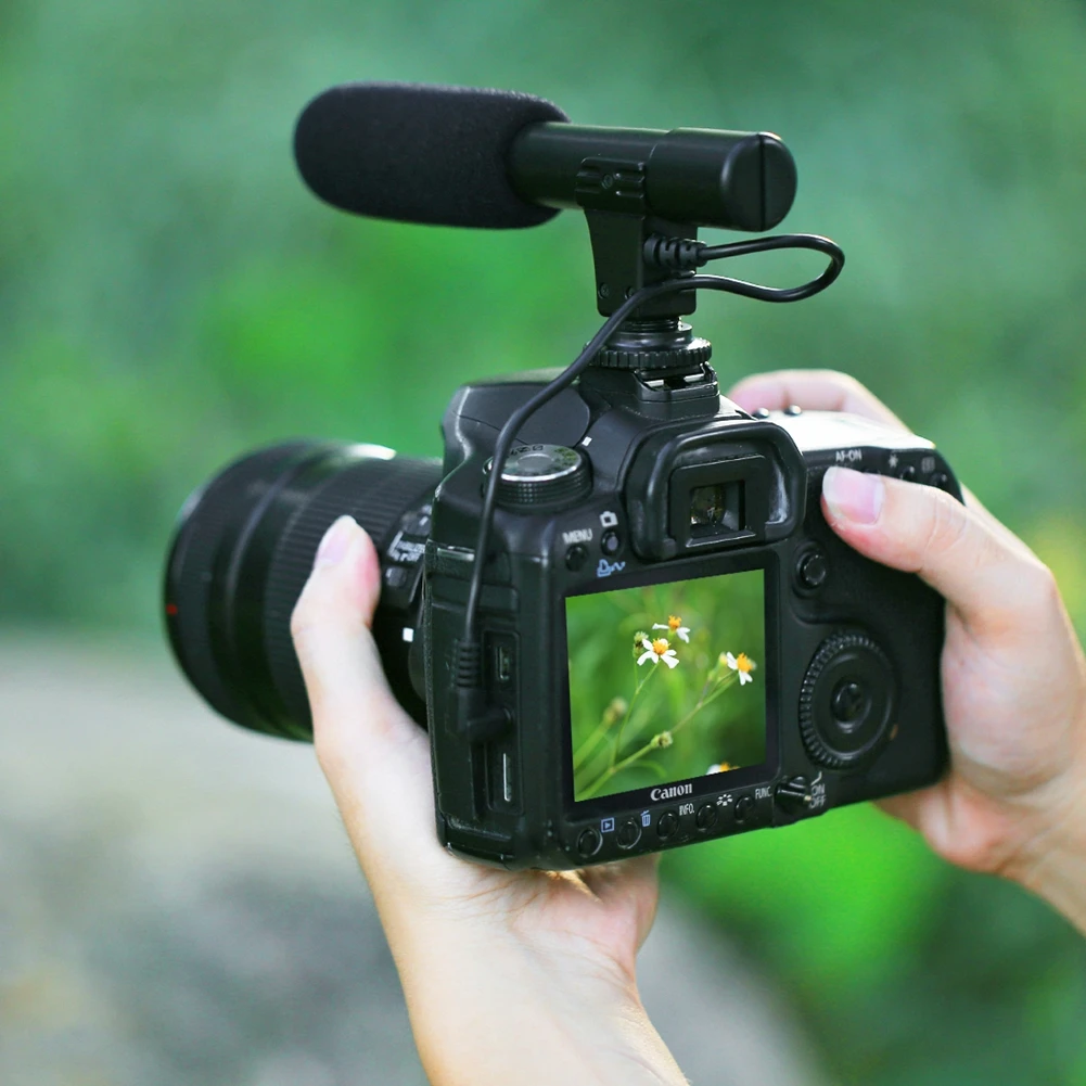 Portable Video Microphone Interview Microphone 3.5mm Audio Stereo