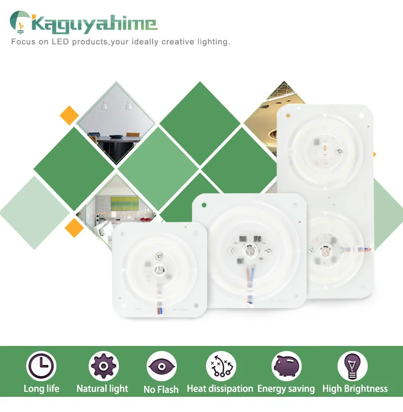 =(K)= Led Light Source 12W 18W 24W Downlight AC 220v Replace Magnetic Ceiling Lamp Ultra Bright Thin Module For Celing Lighting