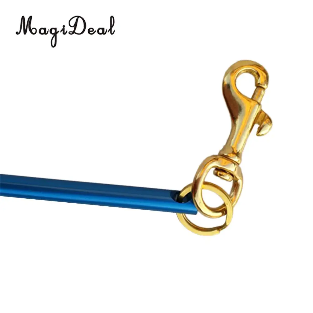  MagiDeal Aluminum Alloy 13.4'' 340mm Scuba Diving Dive Lobster Stick Pointer/Tank Banger With Attachment Clip (Brass Bolt Snap)