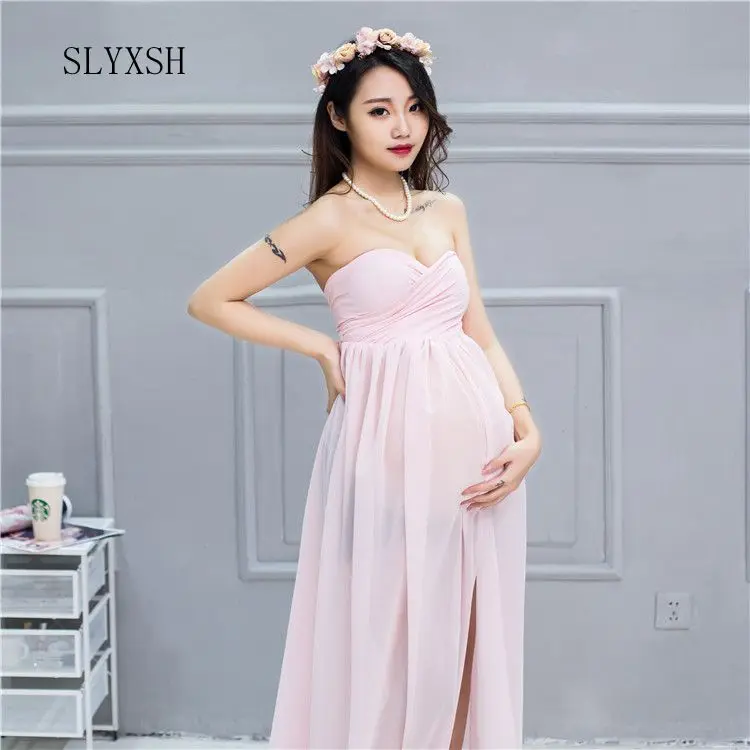 SLYXSH Fashion Maternity Photography Props Fancy Maternity Dresses