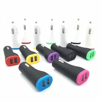 

Universal Matte deff 5V 3.4A Dual USB Mini Auto Car Charger Adapter for iphone iPad Mobile Phone 100pcs