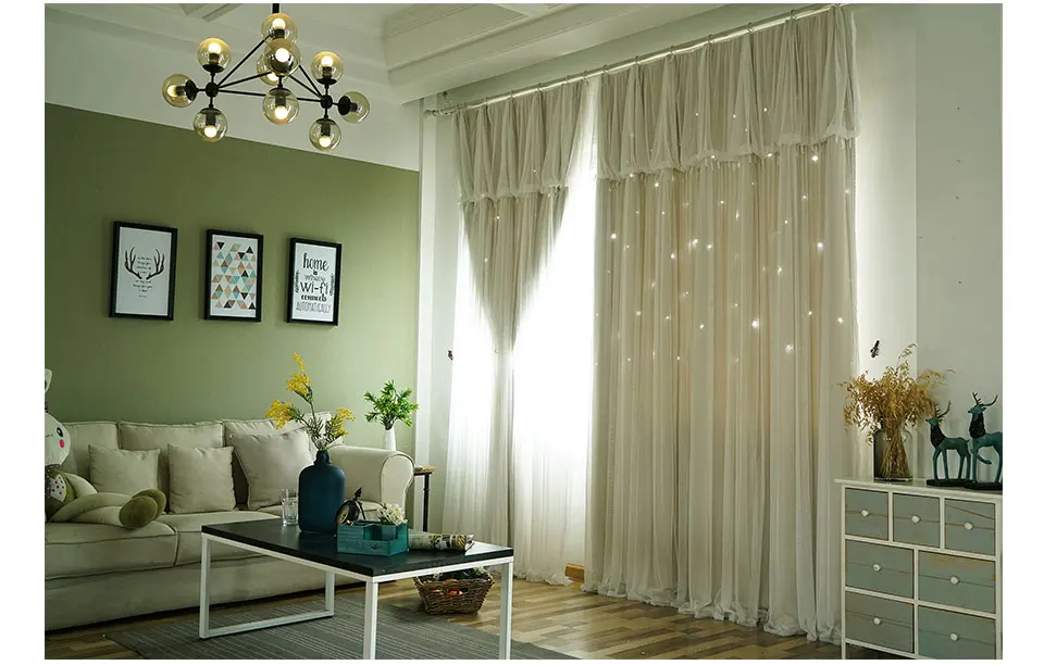 Blackout Curtains for Living room Pink Star Princess Girls Bedroom Window Treatment kids Door Curtains Fabric Drapes Cortinas