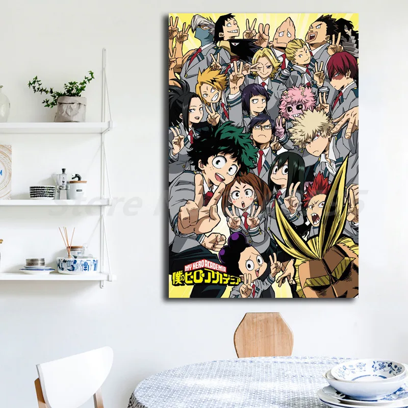 Boku no Hero Academia HD Canvas Print Wall Poster Scroll Room Decor