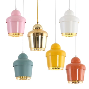 

Modern Pendant Light Loft Kitchen Design bell Lamp Iron Simple Style E27 220V For Decor Home Lighting