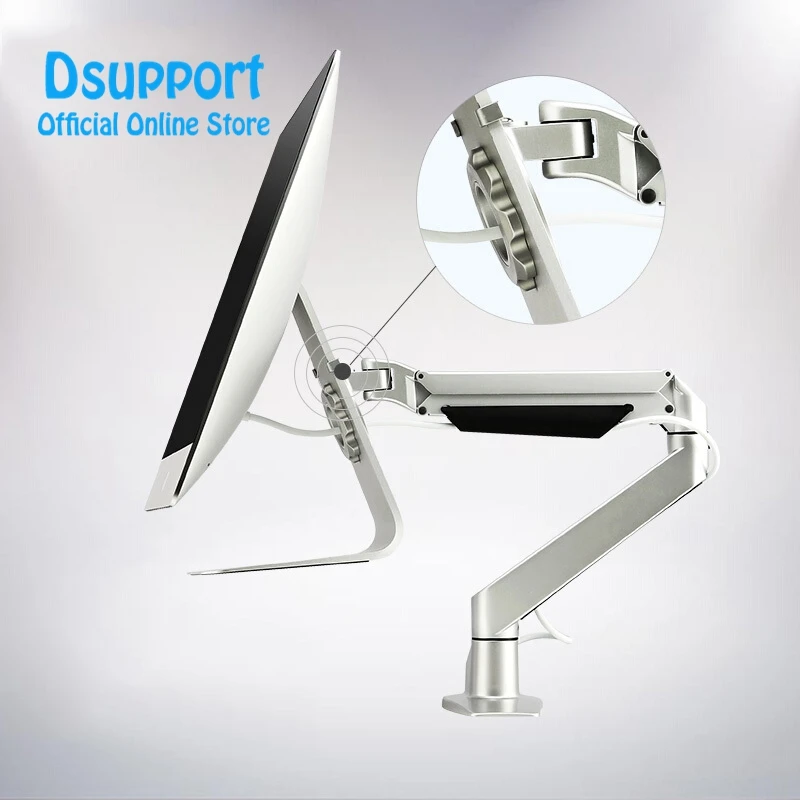 Desktop Full Motion gas Spring Arm Aluminum