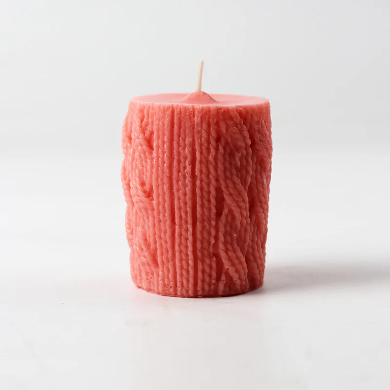 

Nicole Silicone Candle Mold Cylindrical with Sweater Pattern Handmade Soap Making Mould