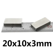 5 шт. неодимовый магнит 20x10x3 мм Постоянный NdFeB N35 Маленький супер мощный Магнитный Магнит для рукоделия Галлий металл
