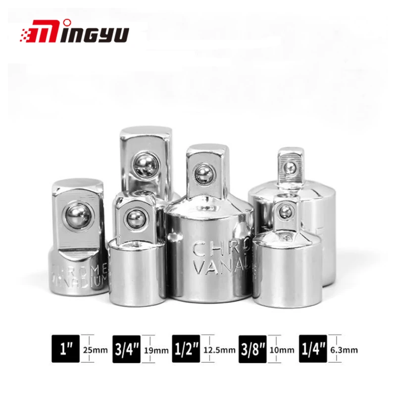 Адаптер гаечного ключа с трещоткой 1/4 &quot3/8&quot 1/2 &quot хром ванадиевая сталь втулка