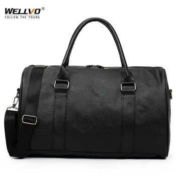 

Fashion Large Weekend Duffel Bag Large PU Leather Business Men's Travel Bag Popular Design Duffle Traveling Bag For Male XA28C