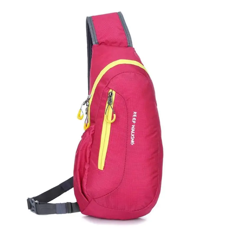 Водонепроницаемая нейлоновая нагрудная сумка для мужчин и женщин, Портативная сумка на плечо для бега, диагональная посылка, спортивные сумки для велоспорта, бега, туризма, Mochila - Цвет: Red