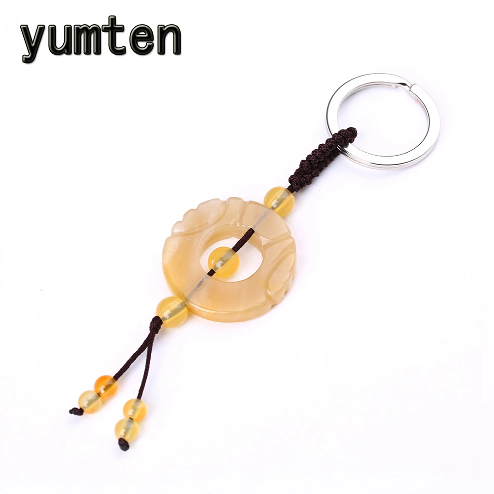 Yumten Stone Crystal брелки для ключей автомобильные Подвеска женщин косметичка кольцо из