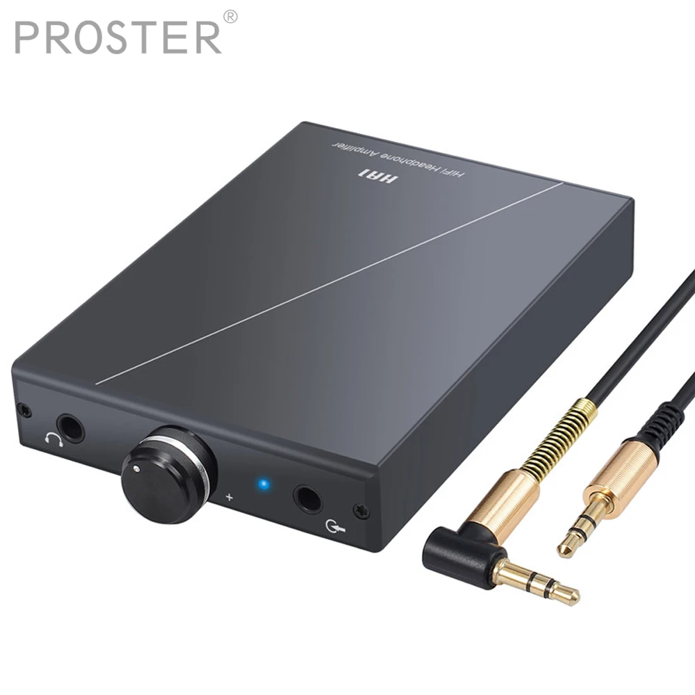 Proster Headphone Amplifier Aluminum HiFi Amp 3.5mm AUX Interface