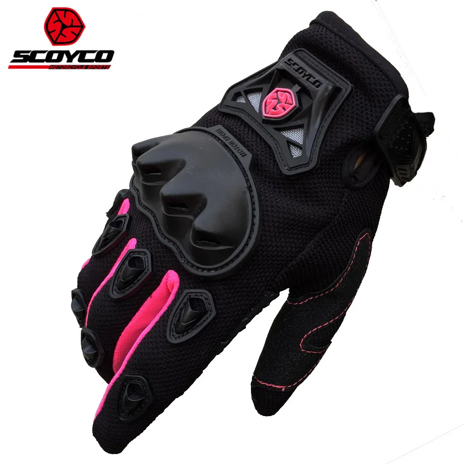 

Scoyco Women Motorcycle Gloves Breathable Motocross Racing Glove Motorbike Bicycle Bike Riding Gloves Guantes Moto Pink