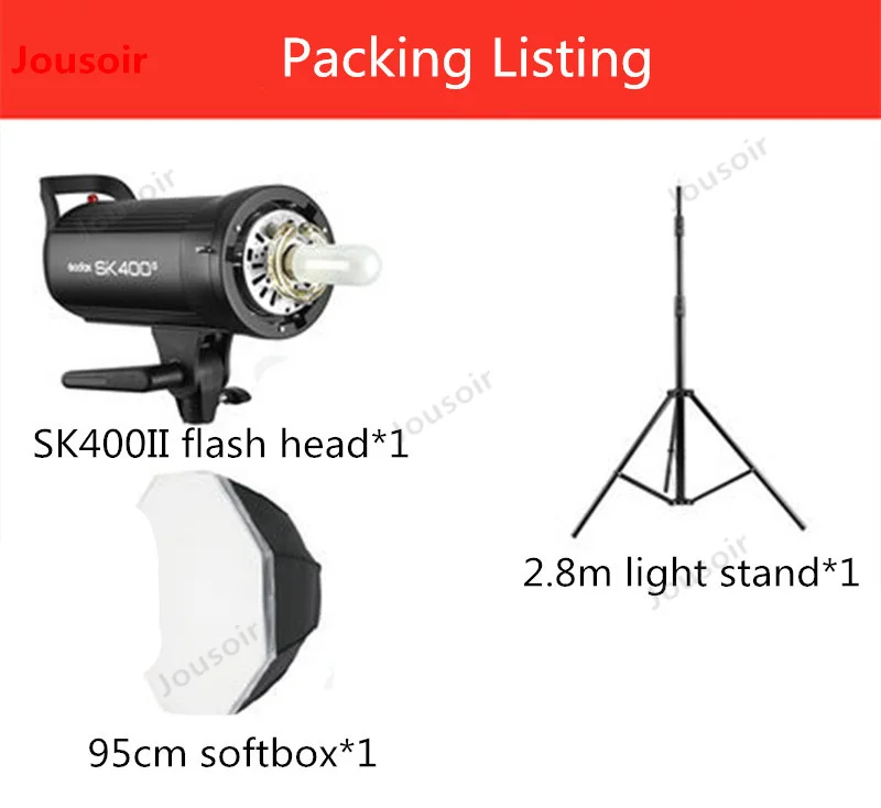 

Godox Studio Light 400W Video Strobe Flash Light with Softbox Kit SK400II+ octagonal softbox flash shooting equipment CD50T03