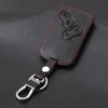 AndyGo Genuine Leather Car key cover case protector Sticker for Renault Clio Logan Megane 2 3 Koleos scenic card remote keyless ► Photo 1/5
