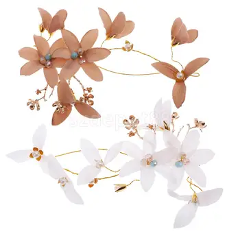 

Wedding Bridal Flower Pearls Hair Clips Wedding Hairpieces Accessory