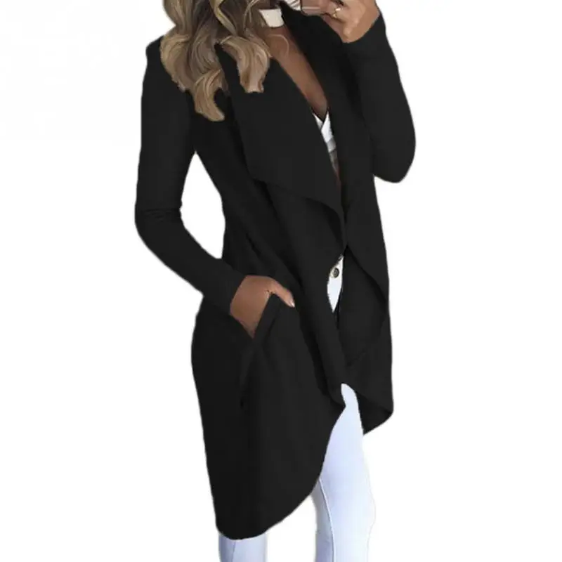 Kopen Nieuwe Herfst Mode Vrouwen Katoenen Trenchcoat Casual Lange Bovenkleding Losse Kleding Voor Lady