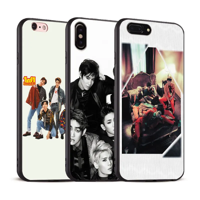 

SHINee KPOP Boy group Coque Soft Silicone Phone Case Cover Shell For Apple iPhone 5 5s Se 6 6s 7 8 Plus X XR XS MAX