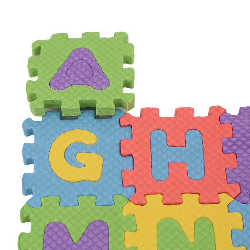 36 шт./компл. детская мини EVA пены алфавит, буквы, цифры тапочки отличного качества; мягкие детский игровой коврик 3d головоломки для детей развивающие игрушки