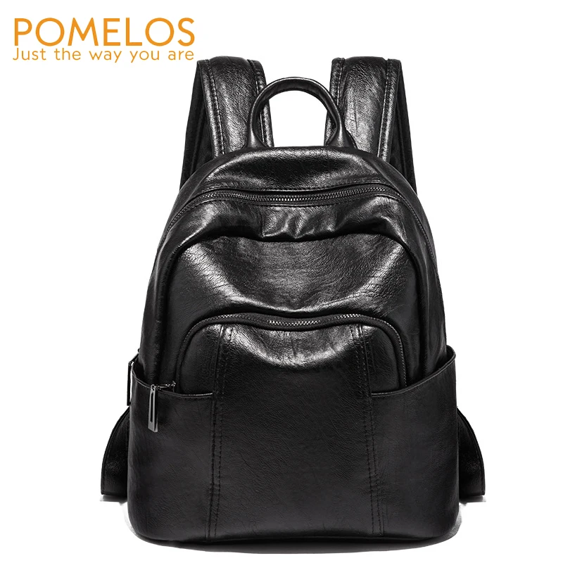 

POMELOS Brand Women Backpack PU Leather Female Softback Travel Backpack Vintage Back Pack School Bags For Teenage Girls New