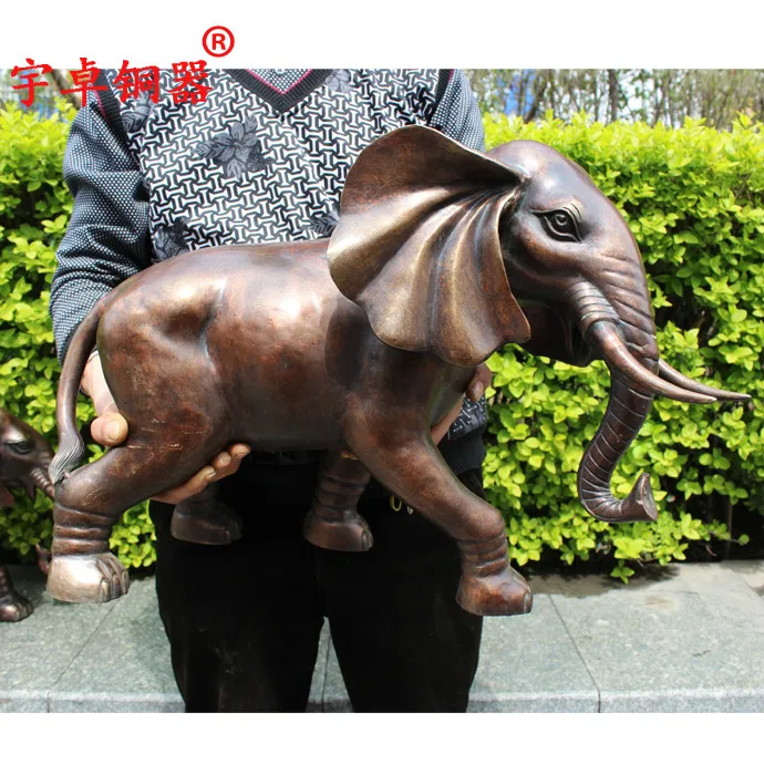 [Yu Zhuo] entity supply copper like oversize elephant of Ruyi Jin Choi housewarming giftroom Art Statue | Дом и сад