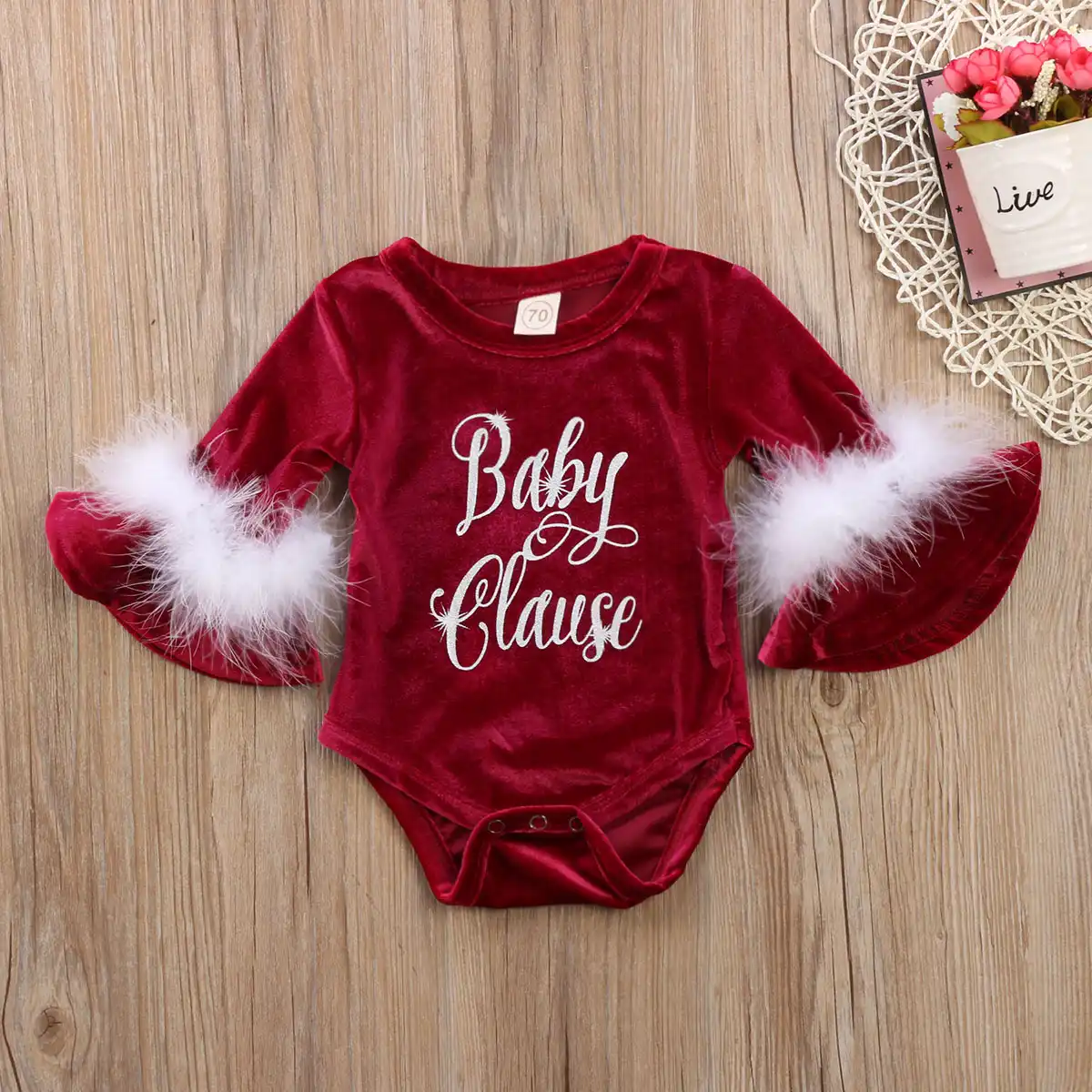 Detail Feedback Questions About Baby Rompers Cute Santa Baby Claus