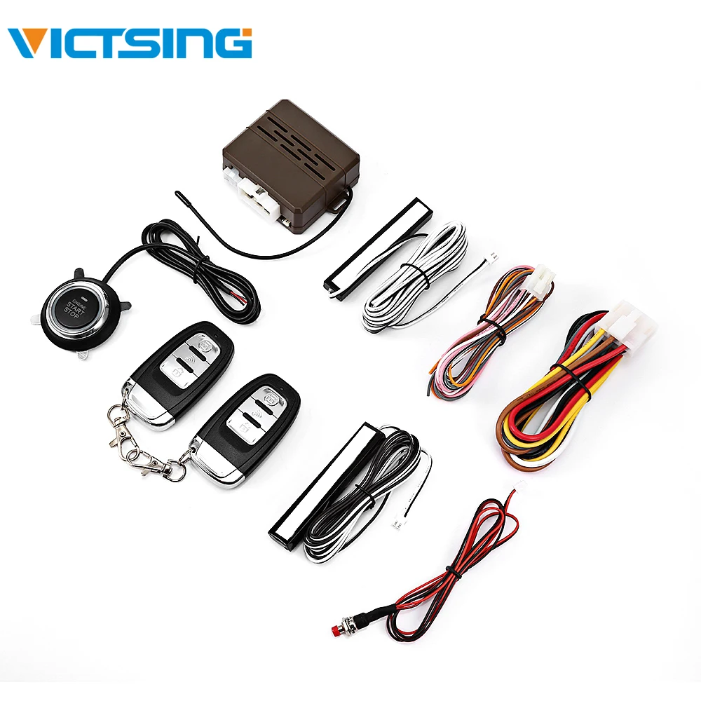 

VicTsing Car No Key Entry Remote Control Push Button Start-up Anti-theft System Universal Security Alarm Remote Control 12V 433M