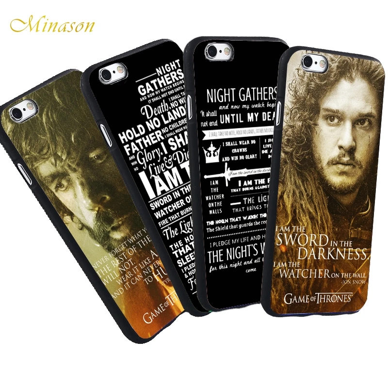 

The Game of Thrones Case For iPhone 7 8 Jon Snow Hellip Quotes Cases For iPhone X 6 6S Plus 5S XR XS Max SE Soft Silicone Cover