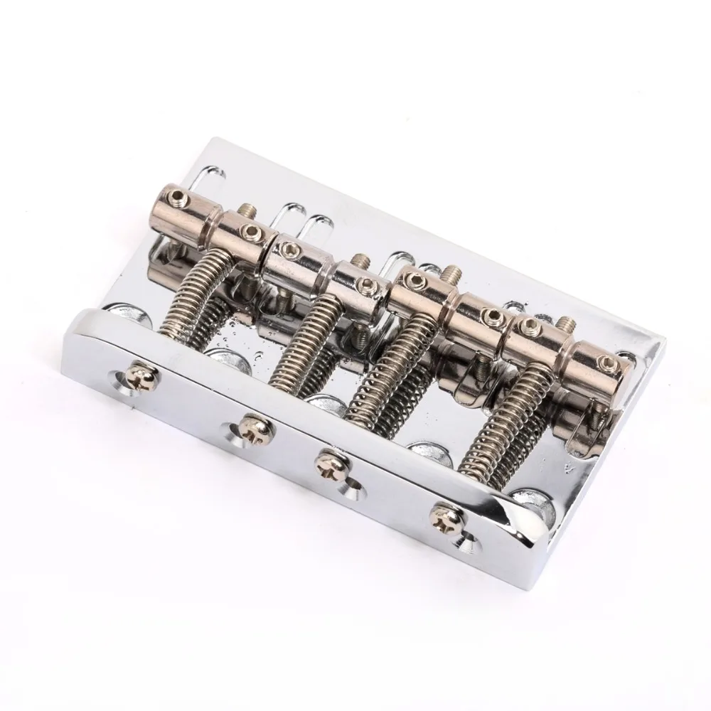 Musiclily 4 String Hardtail Bass Guitar Bridge for Fender Precision