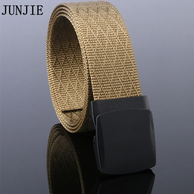 New Diamond Jacquard Canvas Belt Anti Slip Wearable Nylon Outdoor Waist