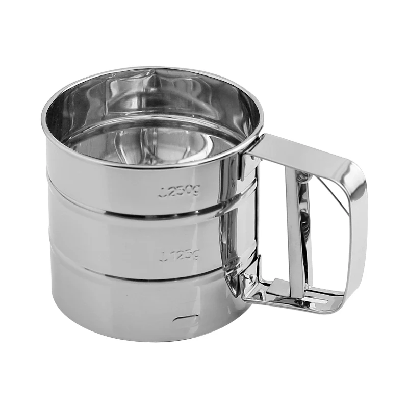 

Mesh Flour Bolt Sifter Manual Sugar Icing Shaker Stainless Steel Cup Shape