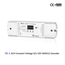 DL-L 4CH CV 0/1-10V DMX512 Decoder;DMX512 to 0/1-10V signal decoder with digital display DMX512 led controller