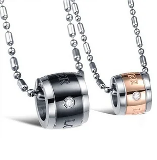 

Romantic Lovers Lucky Barrel Necklace Women Transport Beads Long Necklaces Men Jewelry Gift