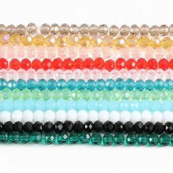

Charm Cut Glass Beads Crystal Beads Loose Gasket DIY Jewelry Making Bracelet Necklace Accessories 4mm Length 38cm