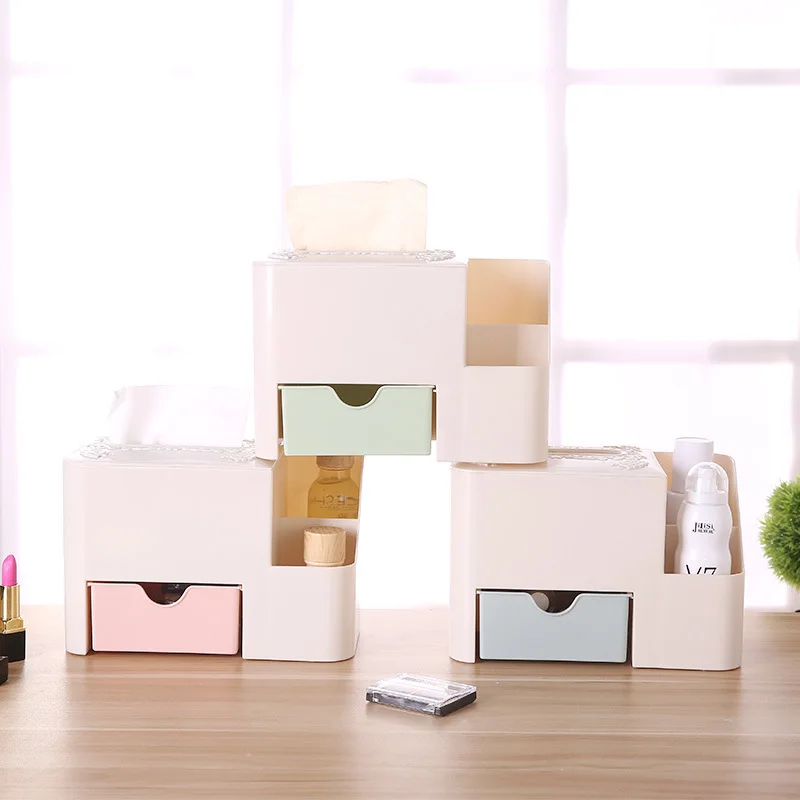 أسلوب بسيط مخزن للمكياج مربع منديل صناديق البلاستيك منظم أدوات التجميل ماكياج منزل تخزين طاولة مكتبية النثرية درج تخزين أسلوب بسيط مخزن للمكياج مربع منديل صناديق البلاستيك منظم أدوات التجميل ماكياج منزل تخزين طاولة مكتبية النثرية درج تخزين