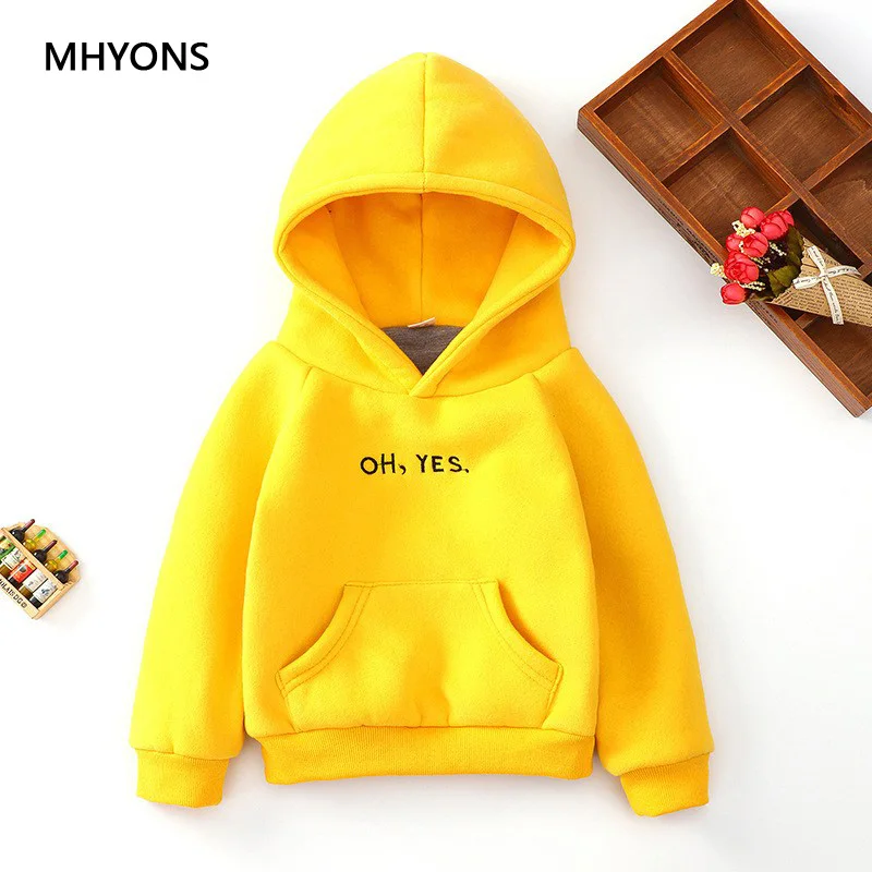 Новинка 2018 детские толстовки MHYONS свитшоты для девочек на осень и зиму теплый
