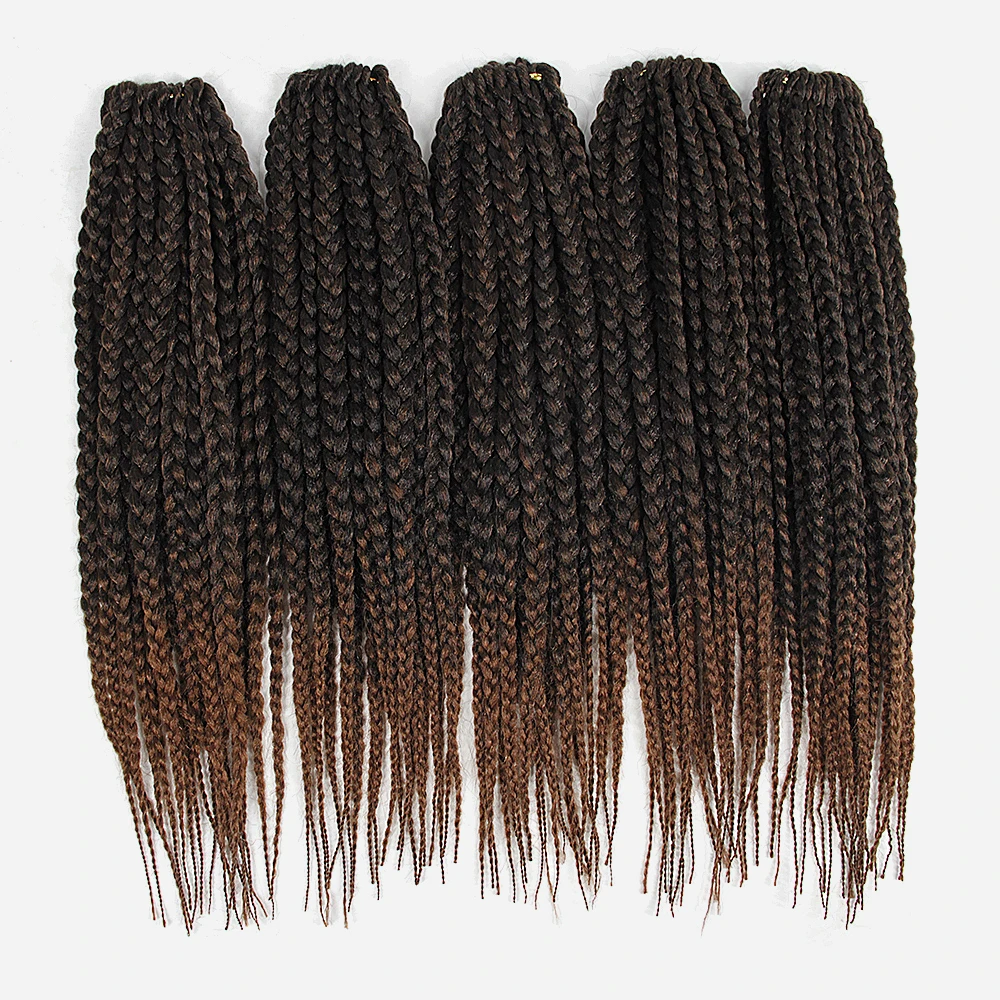 Вязанные крючком волосы для наращивания косы Омбре канекалон цвет синтетические жгуты для вплетания Kanekalon - Цвет: T1/27