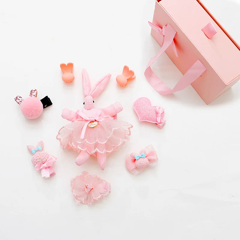 1Set Multi-style Ribbon Bow Flower Baby Girls Hairpins  Barrettes Children  hair Accessories Cute Baby Girls Headwear floral Hair Clip  (1)