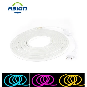 

LED Diode Tape Flexible Ribbon Lighting Waterproof AC220-240V Soft LED Neon Lights Strip For Indoor Home Decoration Bande