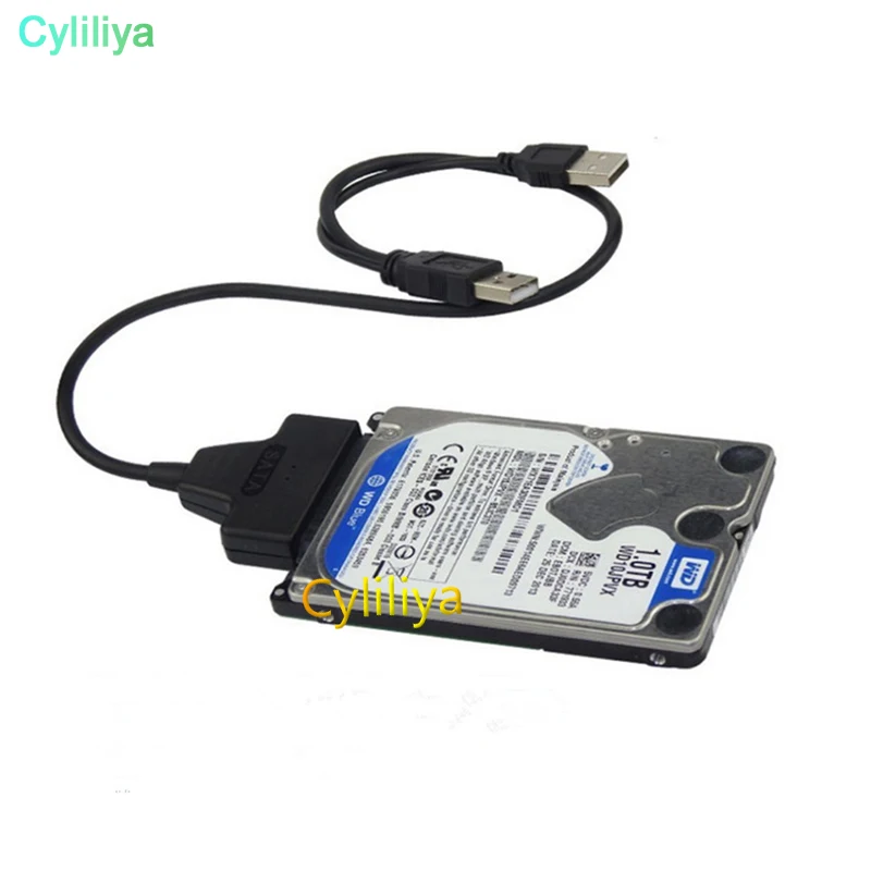 DHL ИЛИ EMS 100 шт. USB 2 0 для SATA 7 + 15 Pin 22 Кабель адаптер 5 &quotHDD жесткого диска кабель