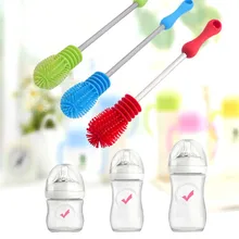 Высокое качество новая многофункциональная силиконовая щетка для чистки вращающаяся длинная ручка щетка для очистки бутылочек горячая распродажа