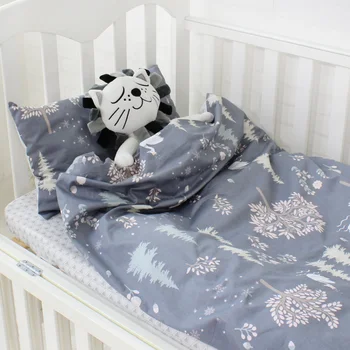 

3Pcs Baby Bedding Set Cotton Crib Sets Baby Cot Set Including Duvet Cover Pillowcase Flat Sheet