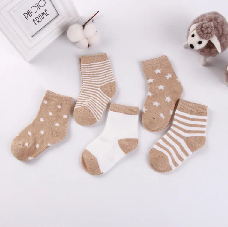 Носки для малышей для весна-осень зимние 5 пар/упак. для маленькой девочки, детские носки для мальчиков - Цвет: 11