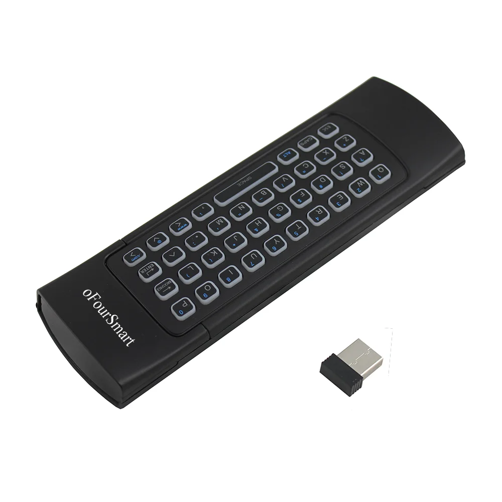 2 4G Беспроводная клавиатура Air Mouse с подсветкой и микрофоном пульт дистанционного