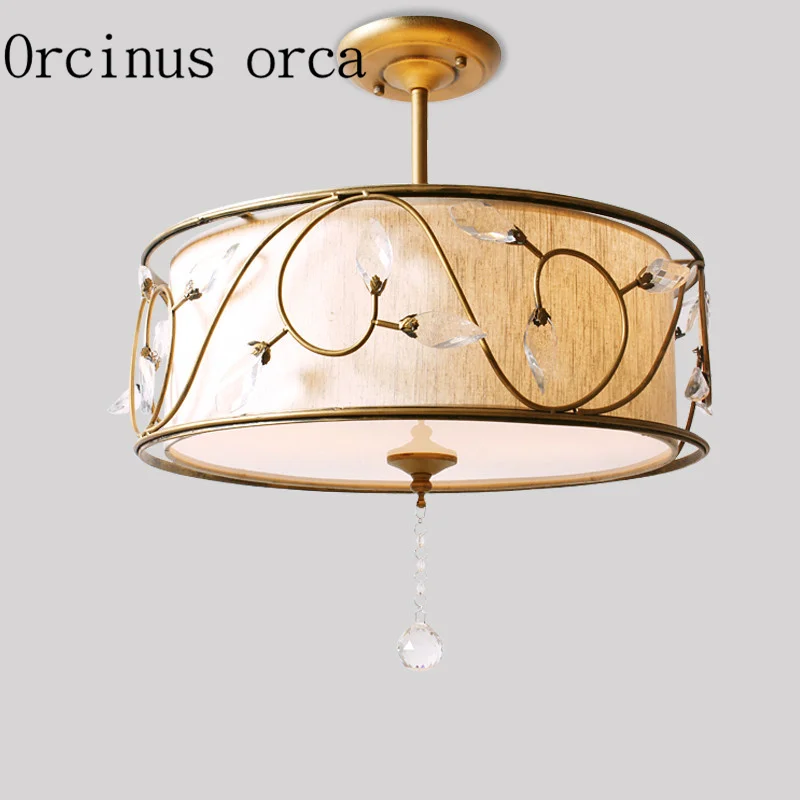 

American country retro fashion modern ceiling lamp living room bedroom dining room study crystal simple ceiling lamp