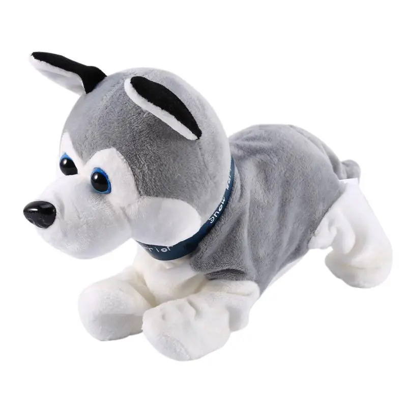 Husky Новинка, Электронные Домашние животные, Звуковое управление, робот, собаки, милая плюшевая собака, электронная собака, лай, подставка для прогулок, игрушки для детей, подарок на день рождения - Цвет: Husky