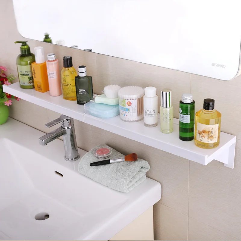 

Bathroom accessories Floating shelf Wall Mounted Type Plastic Wall shelf Originality Multifunction Cosmetic Storage rack Shelves