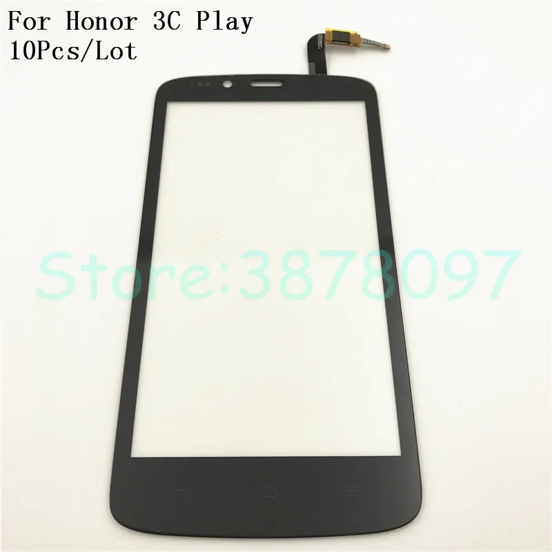 10 шт./лот сенсорный Панель для huawei Honor Holly 3g Honor 3C играть Hol-U19 Hol-T00 HOL-U10 Хол U19 Сенсорный экран Digitizer+ логотип