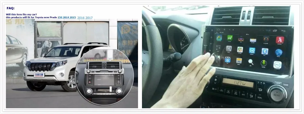 Sale 32G 4GRam 10.2" Android 9.01 Car Audio for TOYOTA PRADO 150 2014 2015  Headunit Stereo Video GPS Navi Multimedia Monitor Radio 1