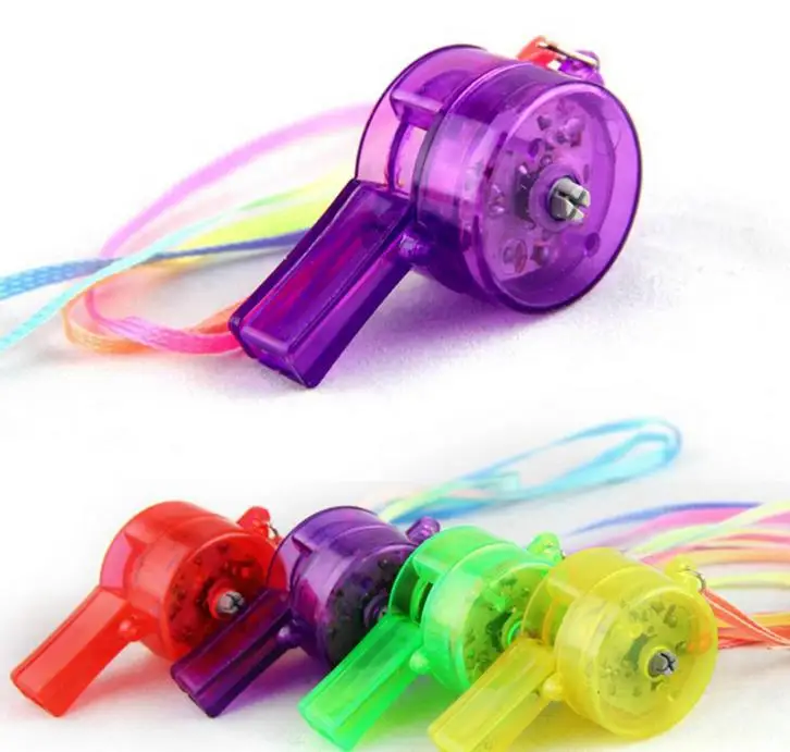 Flashing LED Whistle Blinking glowing Luminous Whistles With Rainbow